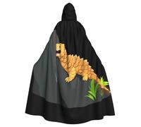 WHJSSF Pangolin Under the Cliff Stampe Halloween Adulto Mantello con Cappuccio Mantello con Papillon per feste in costume Cosplay