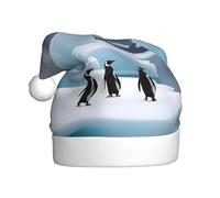 WHJSSF Penguins On The Iceberg - Cappello natalizio per adulti, con tesa morbida e soffice, leggero e confortevole