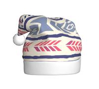 WHJSSF Pianura geometrica floreale stampa cappelli di Natale della peluche degli uomini e delle donne, cappelli adulti del partito di festa di Capodanno