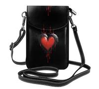 Whjssf Piccola borsa per cellulare 19,3 x 12,4 cm, fragilità sotto un guscio rigido in pelle stampata a tracolla custodia per telefono per donne, perfetta per passeggiate, campeggio