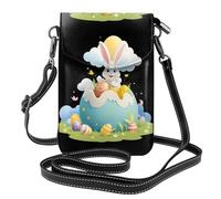 WHJSSF Piccola borsa per cellulare 19,3 x 12,4 cm, uovo di Pasqua paradiso sulle nuvole, in pelle stampata a tracolla, custodia per telefono da donna, perfetta per passeggiate, campeggio