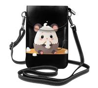 WHJSSF Piccola borsa per telefono cellulare 19,3 x 12,4 cm, con stampa di topolino e marshmallow, in pelle, custodia per telefono da donna, perfetta per passeggiate, campeggio