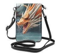 Whjssf Piccola borsa per telefono cellulare 19,3 x 12,4 cm Fish Leap Dragon Gate in pelle stampata a tracolla custodia per telefono per donne, perfetta per passeggiate, campeggio
