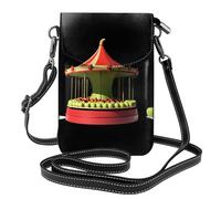 Whjssf Piccola borsa per telefono cellulare 19,3 x 12,4 cm giostra fatta di mele in pelle stampata custodia per telefono a tracolla per donne, perfetta per passeggiate, campeggio