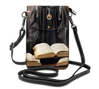 Whjssf Piccola borsa per telefono cellulare 19,3 x 12,4 cm, in pelle stampata con Grimoire Strange World, custodia per telefono a tracolla per donne, perfetta per passeggiate, campeggio