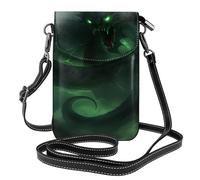 Whjssf Piccola borsa per telefono cellulare 19,3 x 12,4 cm, in pelle stampata con serpente piumato, custodia per telefono da donna, perfetta per passeggiate, campeggio