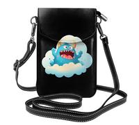 WHJSSF Piccola borsa per telefono cellulare 19,3 x 12,4 cm Little Monster On The White Cloud in pelle stampata Crossbody Flap custodia per telefono per donne, perfetta per passeggiate, campeggio