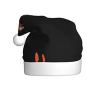 WHJSSF Piccola formica che tiene una foglia d'acero Immagine Cappello di Natale per adulti Morbido e leggero Uso delle feste