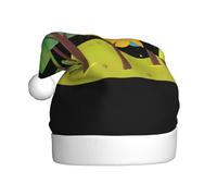 WHJSSF Piccoli alberi sulla collina Stampa Cappelli di Natale della peluche degli uomini e delle donne, cappelli adulti del partito di festa di Capodanno