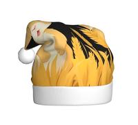 WHJSSF Piccolo coniglio nel campo di grano Stampa Cappelli di Natale della peluche degli uomini e delle donne, cappucci adulti del partito di festa di Capodanno