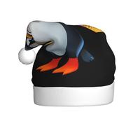 WHJSSF Pinguino che mangia il gelato Stampa Cappelli di Natale della peluche degli uomini e delle donne, cappellini adulti del partito di festa