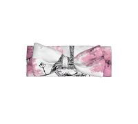 WHJSSF Pittura a olio Parigi Torre Eiffel Stampe Baby Bow Fascia - Morbido ed elastico Coperta per Neonato per Carini servizi fotografici & Baby Shower