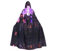 WHJSSF Ravens - Mantello con cappuccio per Halloween, per adulti, con papillon, per feste in costume, cosplay