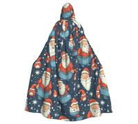 WHJSSF Santa Claus Stampa Halloween Adulto Capo con Cappuccio Super Large Mantello con Cappuccio