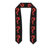 WHJSSF Scialle di laurea appiattito Stola Punto interrogativo rosso Modello Buon drappo non facile da deformare, Appiattito, Taglia unica