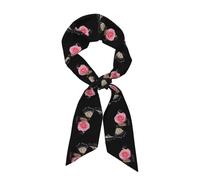 WHJSSF Sciarpa da donna alla moda con stampa a coda di rondine rosa, stile versatile, morbida e setosa per appuntamenti, viaggi