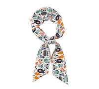 WHJSSF Sciarpa da donna con stampa di gufo, coniglio, uccello, volpe, alla moda, versatile, morbida e setosa, per appuntamenti, viaggi