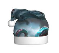 WHJSSF Serpente gigante nel mare che stampa il cappello di Natale per uso adulto del partito di Halloween