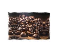 WHJSSF Set di 6 tovagliette con motivo a chicchi di caffè per tavolo da pranzo, per hotel, case e banchetti come decorazioni decorative da tavolo, belle e resistenti