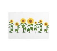 WHJSSF Set di 6 tovagliette con motivo girasoli Chase The Sun per tavolo da pranzo, per casa e banchetti, facili da pulire a temperatura ambiente per un uso duraturo
