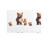 WHJSSF Set di 6 tovagliette per tavolo da pranzo con stampa cucciolo che impara a camminare, per casa e banchetti, facili da pulire a temperatura ambiente per un uso duraturo