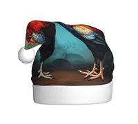WHJSSF Simpatico cappello di Natale con immagine di galline a forma di gallo, per adulti, un regalo divertente e durevole per uomini e donne