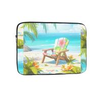 WHJSSF Small Seats on the Beach Prints, custodia portatile per laptop da 13", per viaggi d'affari, scuola, ufficio, uso quotidiano