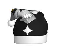 WHJSSF Star Eyed Skull Printing Cappelli di Natale della peluche degli uomini e delle donne, cappucci adulti del partito di vacanza di Capodanno