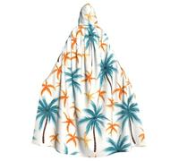WHJSSF Stella marina con palme Stampa Halloween Adulto Capo con cappuccio Super Large Mantello con cappuccio