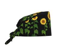 WHJSSF Sunflowers Chase The Sun Pattern Cleaning Working Cap per donne e uomini, regolabile, assorbe il sudore, traspirante, nero