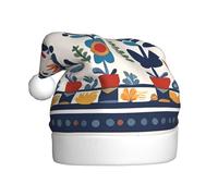 WHJSSF Svedese Dala Horse Folk Stampa Uomini e donne peluche cappelli di Natale, adulti Capodanno festa tappi