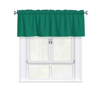 WHJSSF Tenda corta con motivo verde malachite con mantovana, 137,2 x 45,7 cm, filtraggio della luce, trattamento per finestre, per cucina, bagno, lavanderia, studio