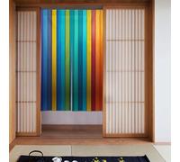 WHJSSF Tenda divisoria per porta stampata a righe colorate arcobaleno protezione della privacy adatta per cucina, bagno, stanza 86,4 x 142,2 cm