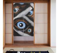 WHJSSF Tenda divisoria stampata per porta, con stampa con occhio malocchio, protezione della privacy, adatta per cucina, bagno, stanza, 86,4 x 142,2 cm