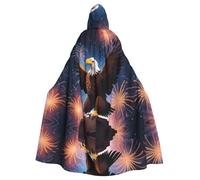WHJSSF The Eagle Under The Fireworks - Mantello con cappuccio per adulti, con stampa di Halloween