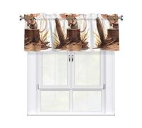 WHJSSF The Little Mouse Making Faces - Tenda corta con mantovana, 137,2 x 45,7 cm, filtraggio della luce, per cucina, bagno, lavanderia, studio