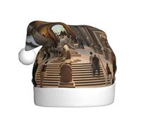 WHJSSF The Metropolitan Museum of Art in New York Pattern Cappello di Natale per adulti accessorio di qualità morbido, leggero e soffice