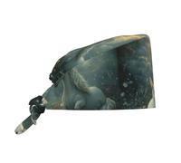 WHJSSF The Rabbit and The Unicorn Prints, berretto da lavoro per donne e uomini, regolabile, assorbe il sudore, traspirante, nero