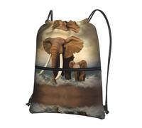 WHJSSF The Sea Prints, zaino con coulisse e cerniera, leggero, pieghevole, per viaggi, yoga, escursionismo e tutti i giorni