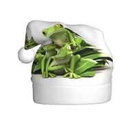 WHJSSF Tre piccole rane che stampano cappelli di Natale della peluche degli uomini e delle donne, cappelli adulti del partito di festa di Capodanno