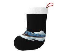 WHJSSF Treno che passa attraverso le nuvole Immagine Natale Calzini decorativi Calza Aggiungi allegria festiva ad Halloween, Natale