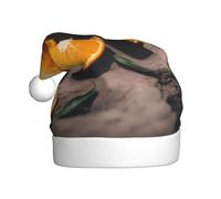 WHJSSF Un bel cappello di Natale arancione per adulti morbido, leggero uso delle feste