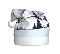WHJSSF White Snowy Mountains - Cappello natalizio per adulti, con tesa morbida e soffice, leggero e confortevole
