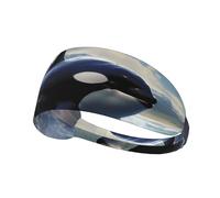 WHJWXC Fascia elastica per capelli con motivo orca killer whale, fascia per capelli per uomini e donne, fascia per capelli per yoga e fitness