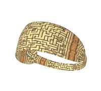 WHJWXC Treasure Maze - Fascia elastica per capelli con stampa labirinta, per uomini e donne, per yoga, fitness