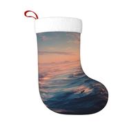 WHJWZY Calza decorativa natalizia, per feste natalizie, Halloween, Capodanno, il mare infinito. Stampa
