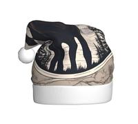 WHJWZY Cappello di Natale per adulti, accessorio festivo, Halloween, cerimonie annuali, feste di festa, con stampe di alci, orsi, cervi
