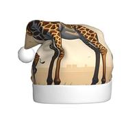 WHJWZY Cappello di Natale per adulti, accessorio festivo, Halloween, cerimonie annuali, feste, madri e bambini, motivo giraffa