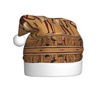 WHJWZY Cappello natalizio per adulti, accessorio festivo, Halloween, cerimonie annuali, feste di festa, stampe geroglifici egizi antichi