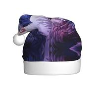WHJWZY Cappello natalizio per adulti, accessorio festivo, Halloween, cerimonie annuali, feste di festa, viola e draghi scritti